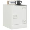 vidaXL Bedside Cabinet White 34.5x39x44 cm Steel