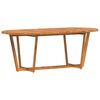 vidaXL Garden Dining Table Oval 200x90x75 cm Solid Wood Acacia