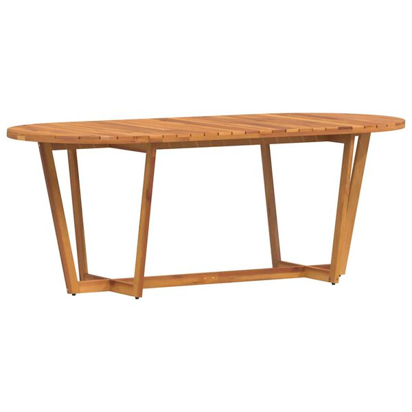 vidaXL Garden Dining Table Oval 200x90x75 cm Solid Wood Acacia