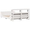 vidaXL Bed Frame without Mattress White 120x200 cm Solid Wood Pine