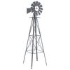vidaXL Windmill Manual Grey 84 x 68 x 245 cm Iron