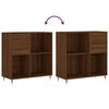 vidaXL Record Cabinet Brown Oak 84.5x38x89 cm Engineered Wood