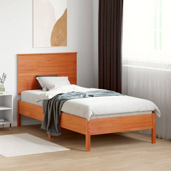 vidaXL Headboard Wax Brown 90 cm Solid Wood Pine
