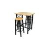 vidaXL Dining Set | Black | MDF | Small | Breakfast Table | Rectangular