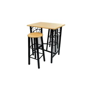 vidaXL Dining Set | Black | MDF | Small | Breakfast Table | Rectangular
