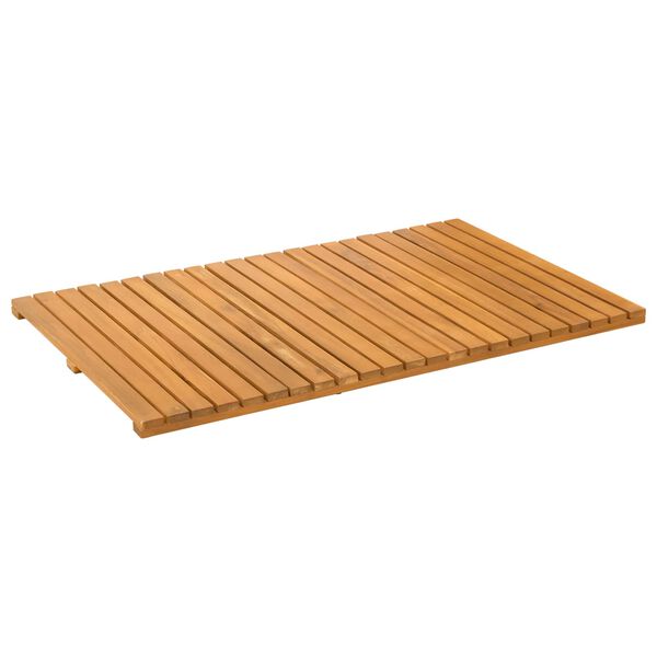 vidaXL Bath Mat Plain Brown 80 x 50 cm Wood