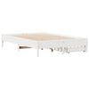 vidaXL Bed Frame without Mattress White 150x200 cm King Size Solid Wood Pine