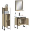 vidaXL 3 Piece Bathroom Cabinet Set Sonoma Oak Engineered Wood