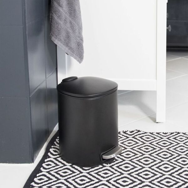 HI Metal Pedal Bin 5 L Black