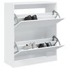 vidaXL Shoe Cabinet White 80x34x96.5 cm Engineered Wood