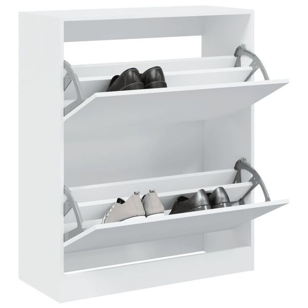 vidaXL Shoe Cabinet White 80x34x96.5 cm Engineered Wood
