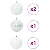 vidaXL Christmas Bauble Set 4 pcs White Plastic