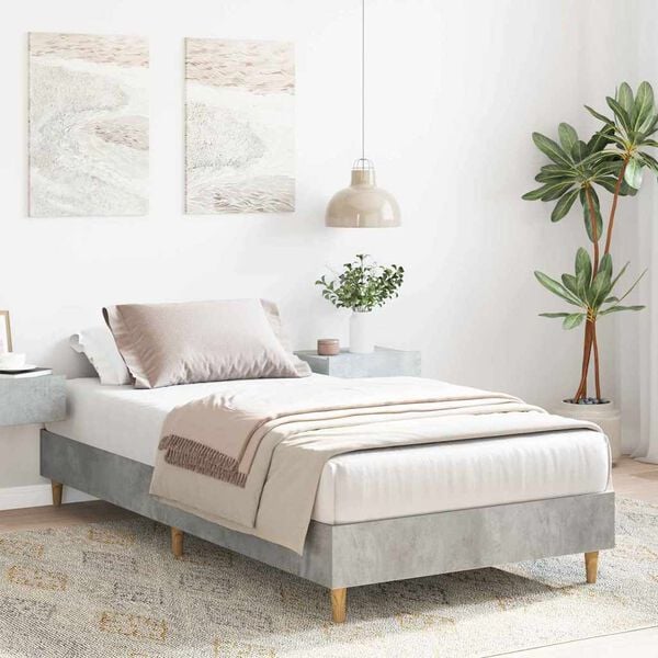 vidaXL Bed Frame Concrete Grey 203 x 93 x 25 cm Engineered Wood