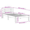 vidaXL Bed Frame without Mattress Wax Brown 90x200 cm Solid Wood Pine