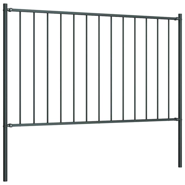 vidaXL Fence Panel Woerden with Posts Steel 1.7x1.25 m Anthracite