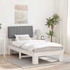 vidaXL Bed Frame with Upholstered Headboard Light Grey 100 x 200 cm