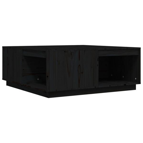 vidaXL Coffee Table Black 100x101x40.5 cm Solid Wood Pine