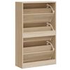 vidaXL Shoe Cabinet Sonoma Oak 63x24x103 cm Engineered Wood