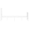 vidaXL Metal Bed Frame without Mattress with Footboard&nbsp;White 120x190cm