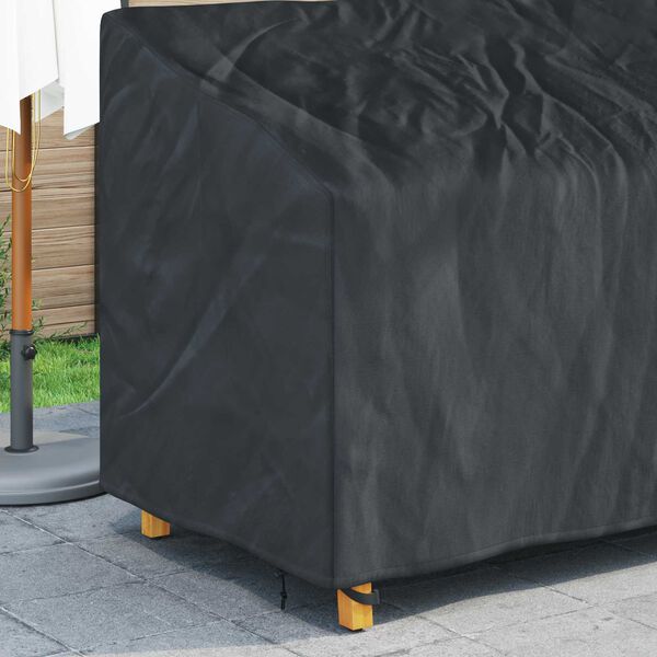 vidaXL Garden Bench Cover Black 205 x 85 x 65 / 94 cm 210D fabric