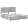 vidaXL Storage Bed Grey Sonoma 180 x 200 cm Engineered Wood