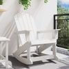 vidaXL Adirondack Rocking Chair White 92 x 73.5 x 92 cm HDPE