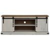 vidaXL TV Cabinet HALDEN 2 Sliding Doors White 150x40x60 cm Solid Wood