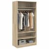 vidaXL Wardrobe Sonoma Oak 100x50x200 cm Engineered Wood