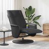 vidaXL Massage Recliner Chair with Footrest Black Faux Leather