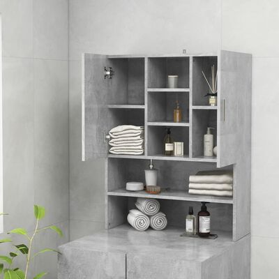 vidaXL Washing Machine Cabinet Concrete Grey 70.5x25.5x90 cm