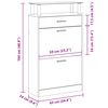 vidaXL Shoe Cabinet Grey Sonoma 63x24x104 cm Engineered Wood