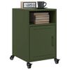 vidaXL Bedside Cabinets 2 pcs Olive Green 36x39x59 cm Steel