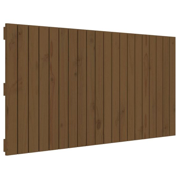 vidaXL Wall Headboard Honey Brown 127.5x3x60 cm Solid Wood Pine