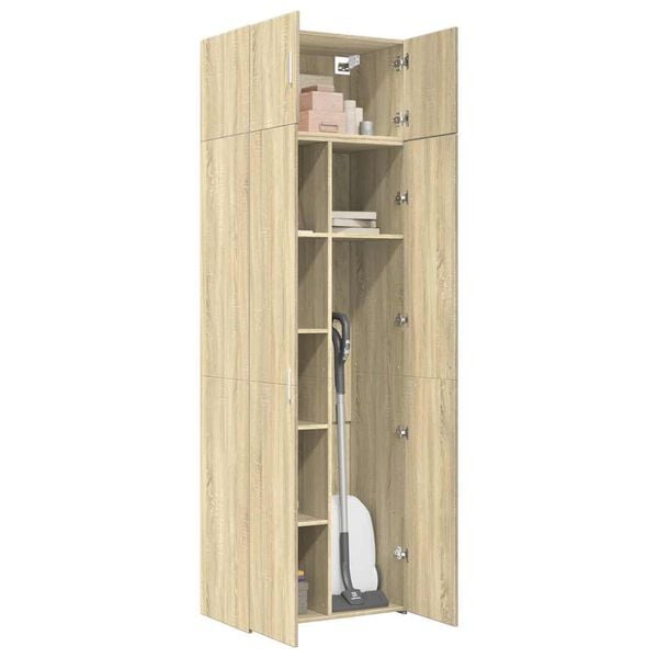 vidaXL Storage Cabinet Sonoma Oak 70x42.5x225 cm Engineered Wood