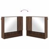 vidaXL Mirror Cabinet Brown Oak 59 x 17 x 55 cm Engineered Wood