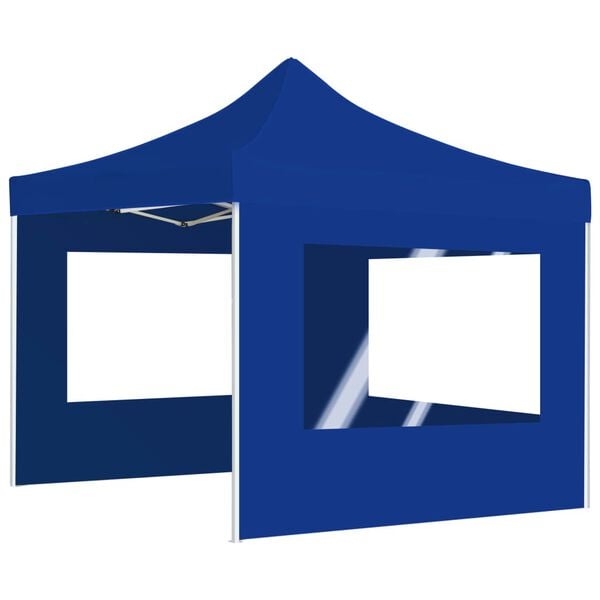 vidaXL Professional Folding Party Tent with Walls Aluminium 2x2 m Blue
