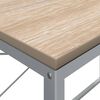 vidaXL Computer Desk White and Oak 110x60x70 cm Engineered Wood