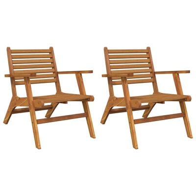 vidaXL Garden Chairs 2 pcs Solid Acacia Wood | vidaXL.co.uk 