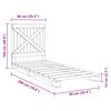 vidaXL Bed Frame without Mattress with Headboard 90x200 cm Solid Wood