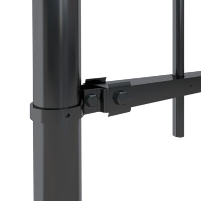 vidaXL Garden Fence with Spear Top Steel 8.5x0.8 m Black