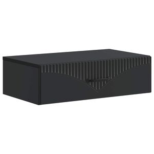 vidaXL Wall-Mounted Side Table Black 59 x 34.5 x 17 cm Engineered Wood