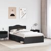vidaXL Bed Frame with Headboard Black 120 x 200 cm Solid Pine Wood