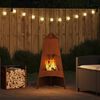 vidaXL Fire Pit Brown 50 x 50 x 95 cm Weathering Steel