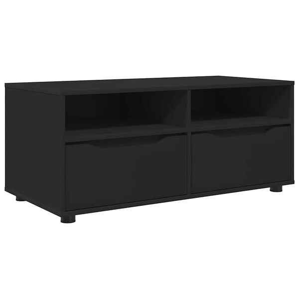 vidaXL TV Cabinet with Drawer Black 100 x 48 x 43 cm Engineered Wood
