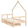 vidaXL Kids Bed Frame with Drawers 80x160 cm Solid Wood Pine