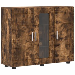 vidaXL Wooden Cabinet Smoked Oak 88.5 x 30.5 x 73 cm Engineered Wood