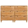 vidaXL Sideboard 2 pcs Brown 60 x 33 x 75 cm Solid mango wood