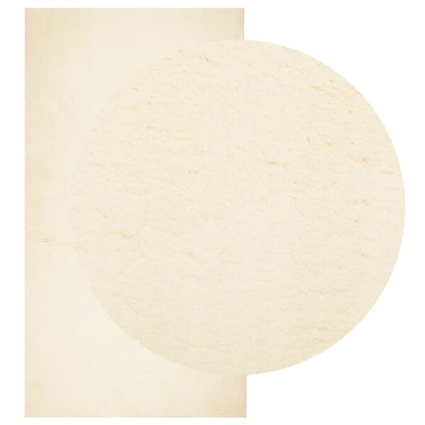 vidaXL Rug HUARTE Short Pile Soft and Washable Cream 80x150 cm