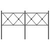 vidaXL Metal Replace Headboard Black 150cm