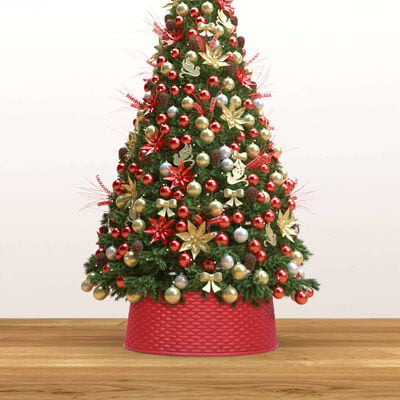 vidaXL Christmas Tree Skirt Red Ø54x19.5 cm